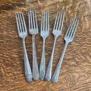 Vintage Silver Plated Fork Set
